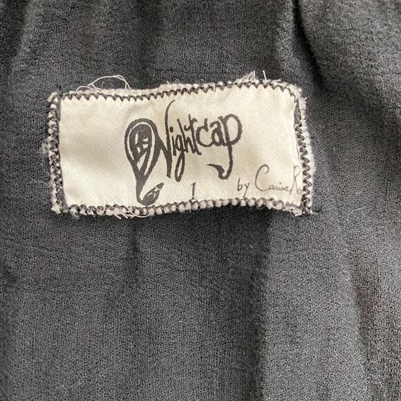 Nightcap Black Off Shoulder Maxi Dress Embroidered Size 1 = XS Bohemian,Coquette - Picture 5 of 6